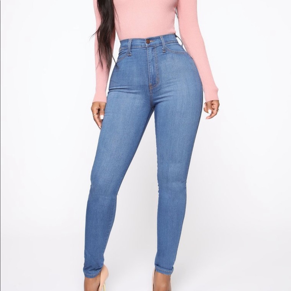 Fashion nova Classic High Waist Blue Skinny Jeans